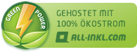 Webspace gehostet mit 100%Ökostrom